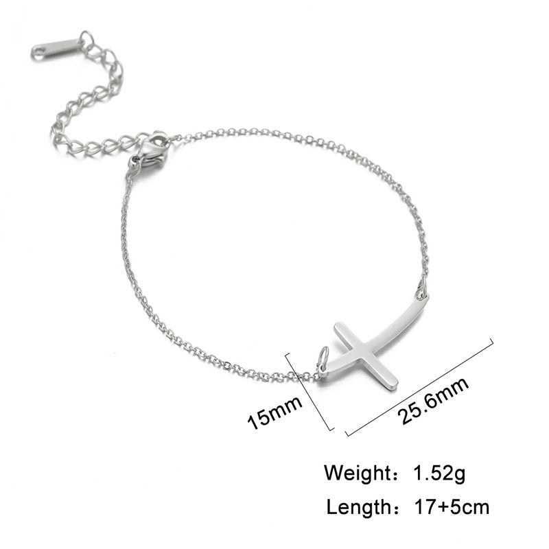 Bend But Never Break – Minimalist Cross Bracelet