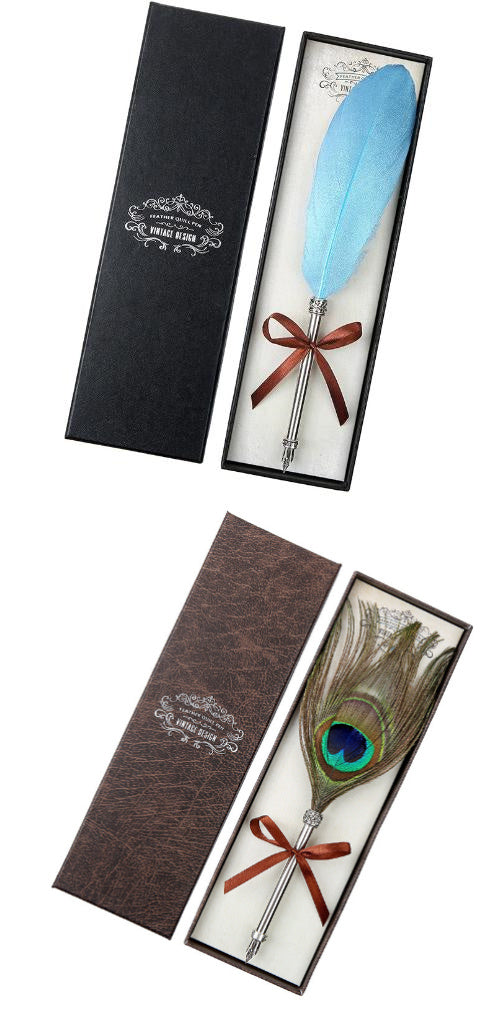 Vintage Feather Pen Gift Box