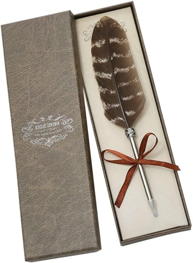 Vintage Feather Pen Gift Box