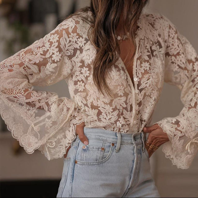 Lover’s Lace Button-Up