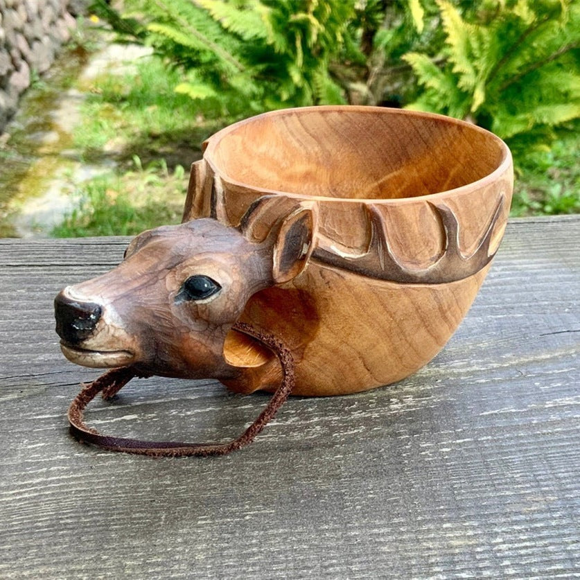 The Frontier Mug – Hand-Carved Kuksa for Camping & Country Living