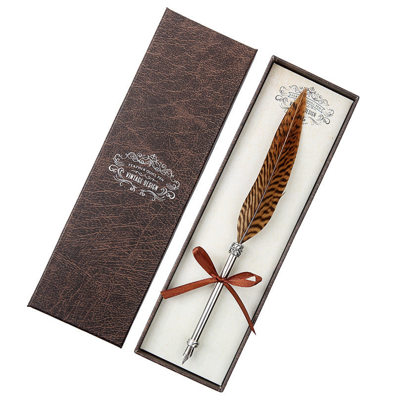 Vintage Feather Pen Gift Box