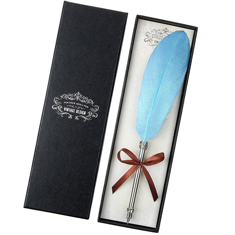 Vintage Feather Pen Gift Box