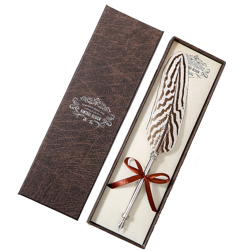 Vintage Feather Pen Gift Box