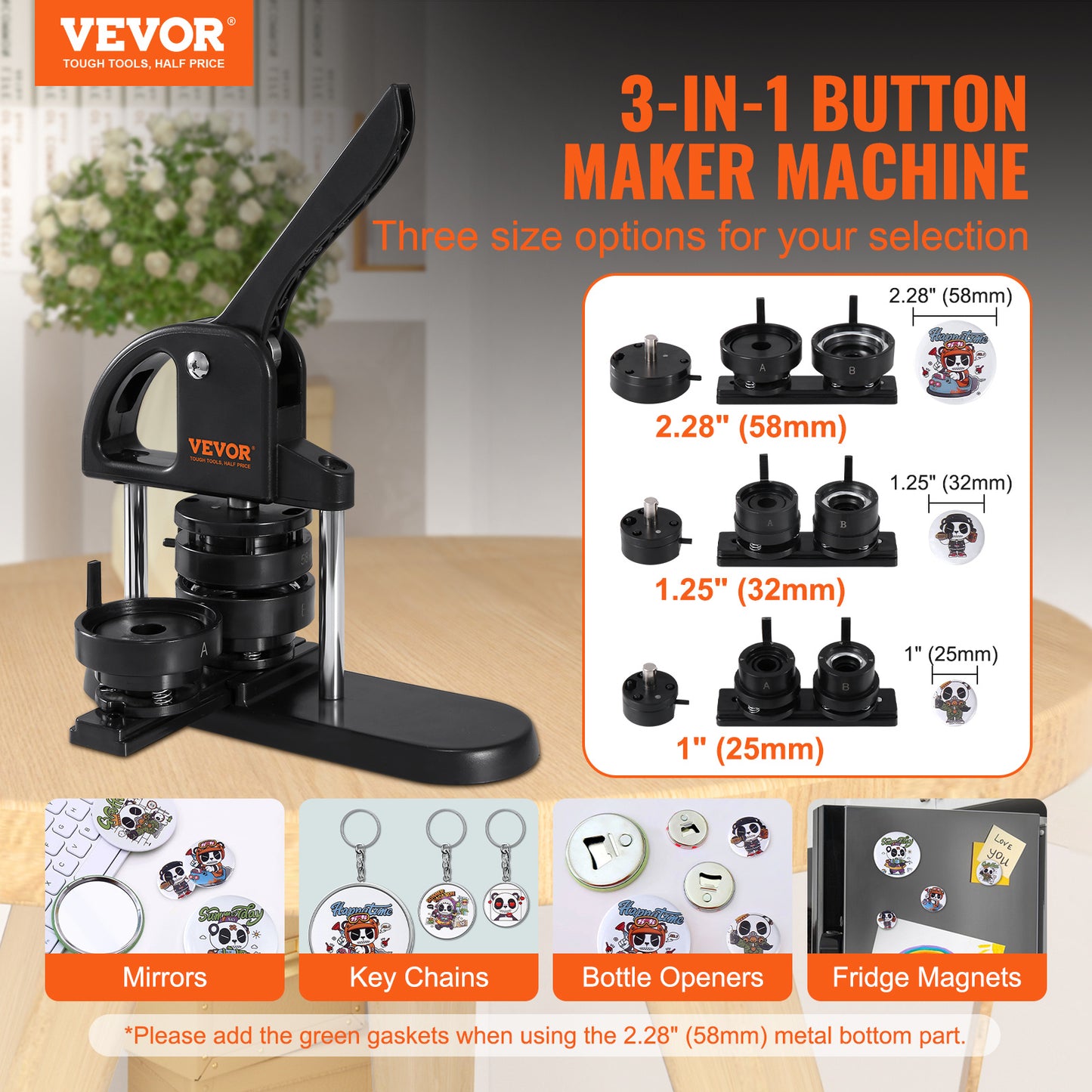 VEVOR Retro Press – Americana DIY Button Machine