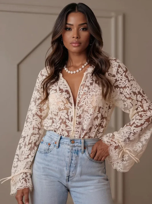 Lover’s Lace Button-Up