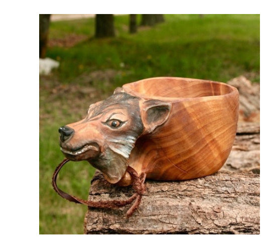 The Frontier Mug – Hand-Carved Kuksa for Camping & Country Living