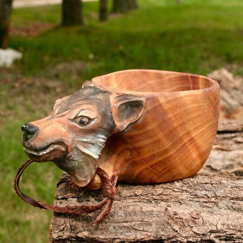 The Frontier Mug – Hand-Carved Kuksa for Camping & Country Living