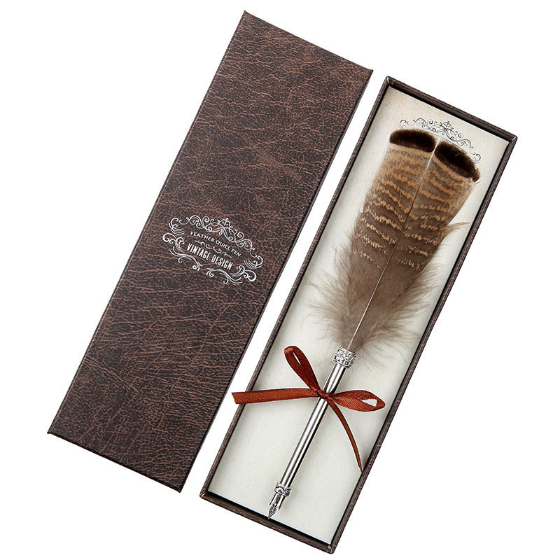 Vintage Feather Pen Gift Box