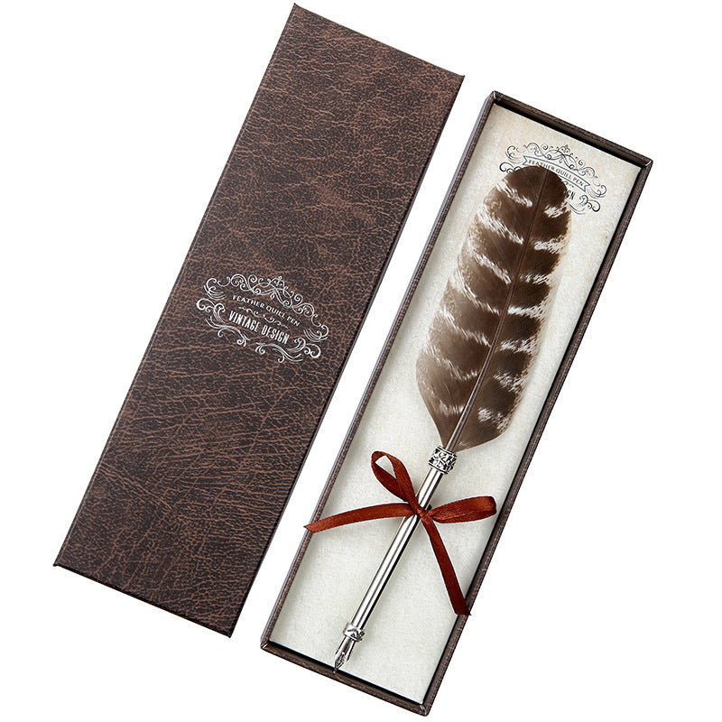 Vintage Feather Pen Gift Box