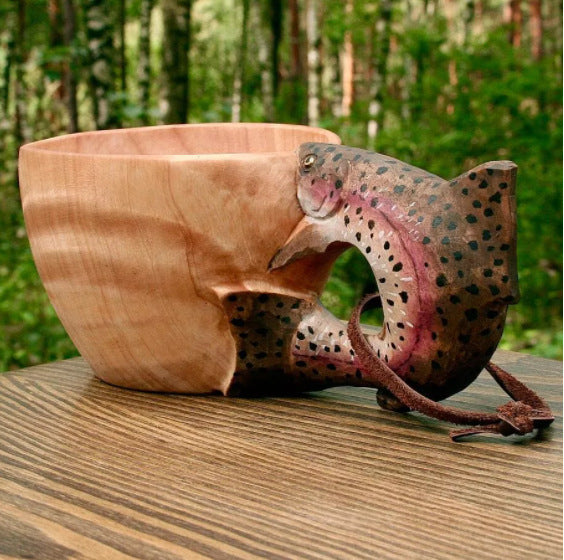 The Frontier Mug – Hand-Carved Kuksa for Camping & Country Living